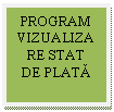 Text Box: PROGRAMVIZUALIZARE STAT DE PLATA