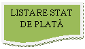 Flowchart: Document: LISTARE STAT DE PLATA