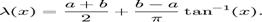 lambda(x) = frac + fractan^(x).