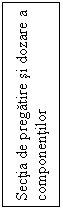 Text Box: Sectia de pregatire si dozare a componentilor