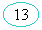 Oval: 13