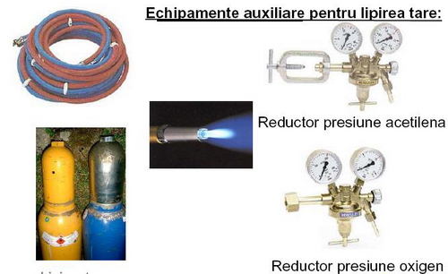 echipamente auxiliare pentru lipirea tare. reductor de presiune acetilena, reductor de presiune oxigen