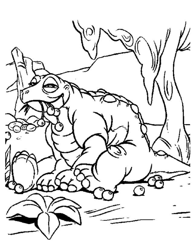 Clique ici pour imprimer le coloriage Le petit dinosaure !
