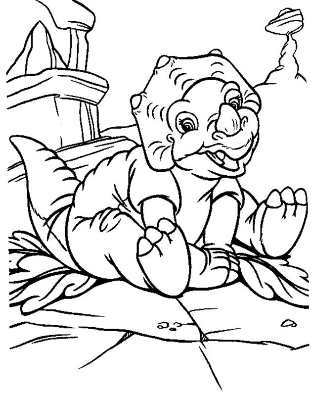 Clique ici pour imprimer le coloriage Le petit dinosaure !