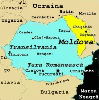 Harta Romaniei si a Republicii Moldova
