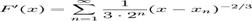 F'(x)=sum_^inftyfrac(x-x_n)^