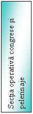 Text Box: Sectia operativa congrese si pelerinaje